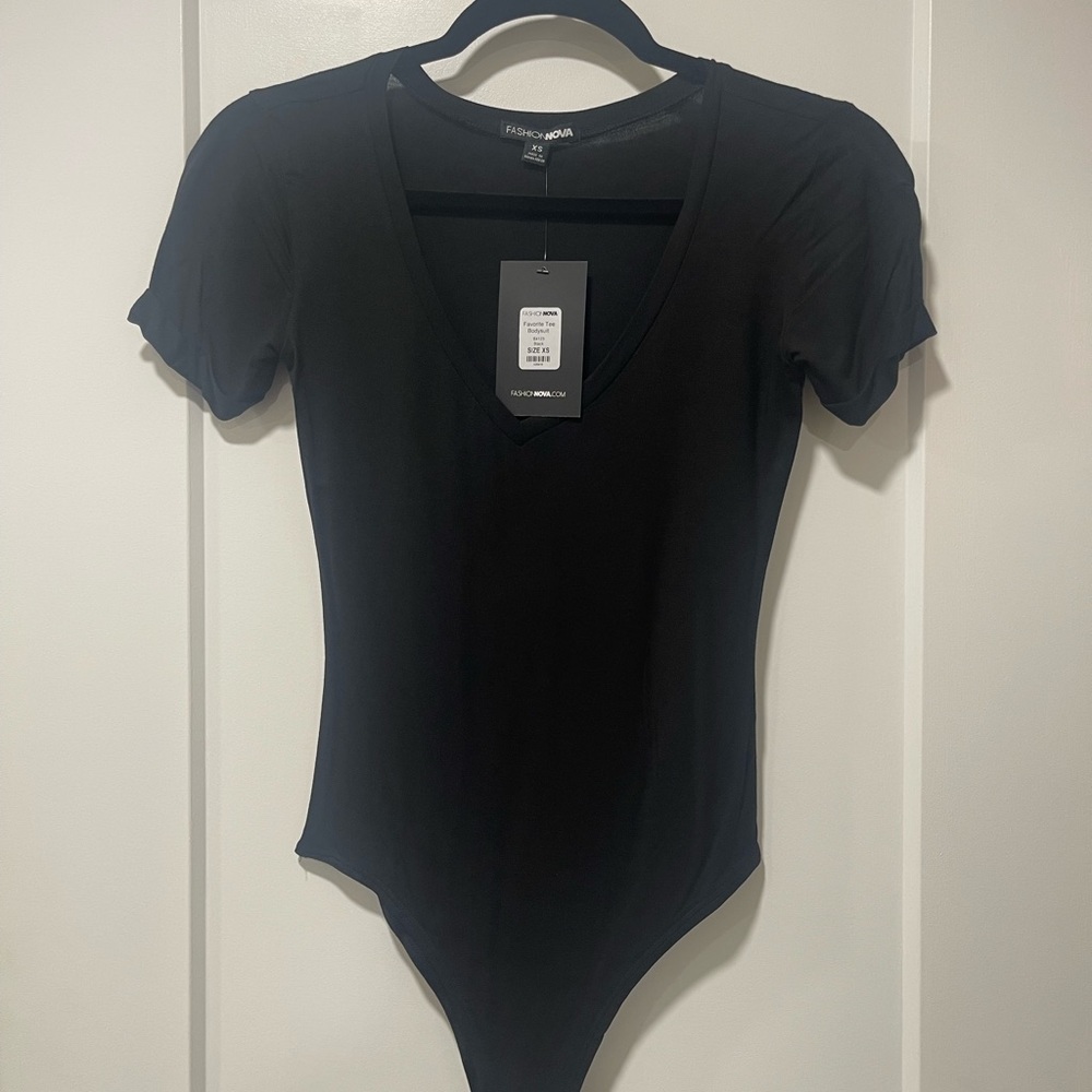 Fashion Nova Classic Black Bodysuit